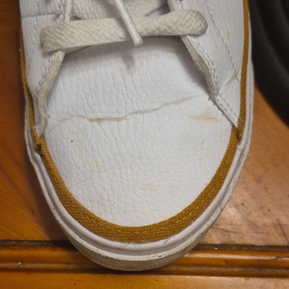 Nike White Sneakers with Tan Trim - Picture 4 of 8